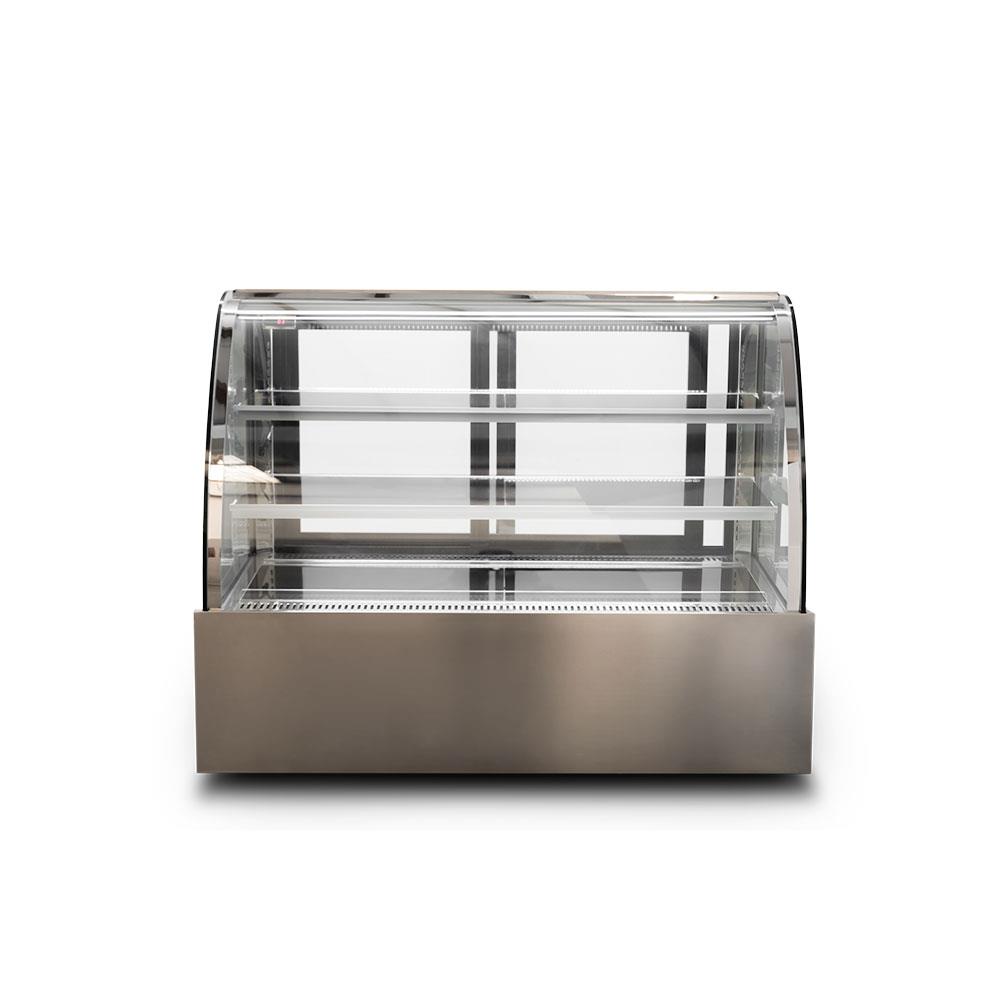 [DF-ECC180S] Heladera ITALY C/ Curva 1,80 mts, Equipada 3/4 HP Frente Acero Inox 304 (180x700x1250)
