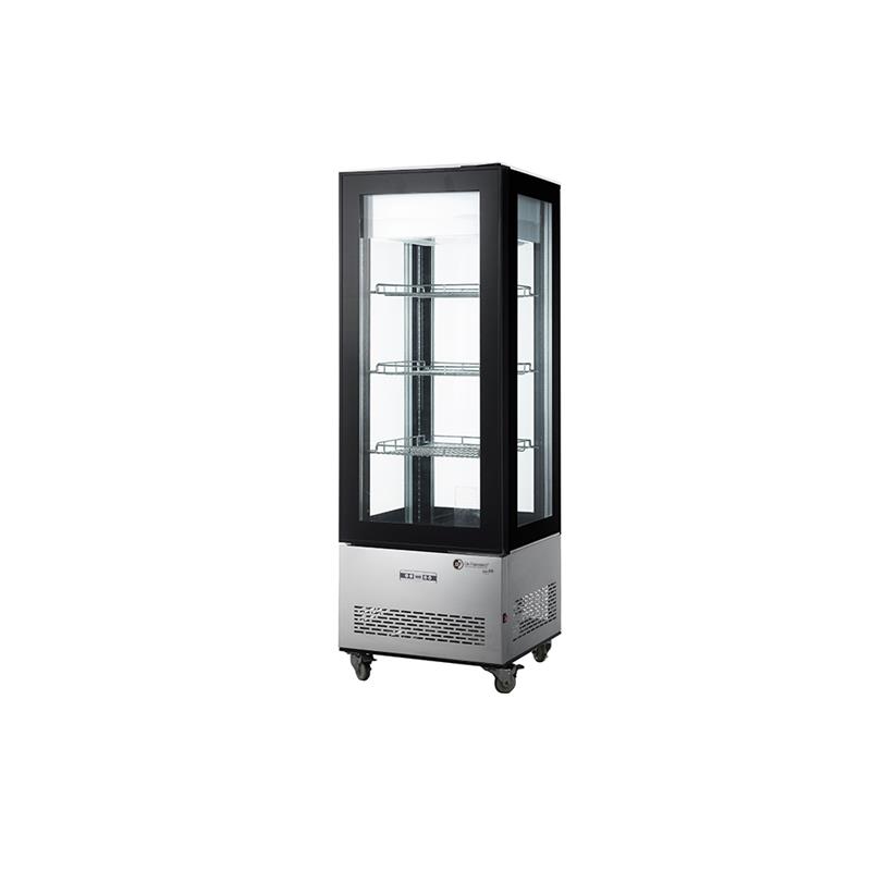 [DF-FVV4CR] Freezer Vertical Exhibidor ITALY 4 Caras Vidrio 400 Lts (650x650x1908) Resistencia en vidrios